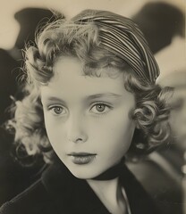 Portrait of a young woman with a headscarf