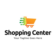 Shopping store logo design vector