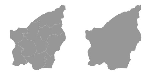 Obraz premium San Marino map with administrative divisions. Vector illustration.