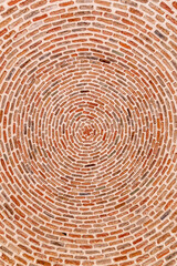 Fototapeta premium Round shaped brick ceiling close up, traditional Georgian architecture,