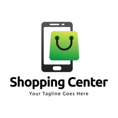 Shopping store logo design vector