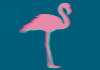 Naklejka premium Neon Flamingo - Lebendige und Moderne Kunst