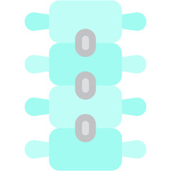 Vector Icon Backbone, Spinal, Human Organ, Spinal Cord, Backbone, Bone