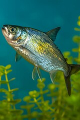 Fototapeta premium Fish in Water with Green Plants
