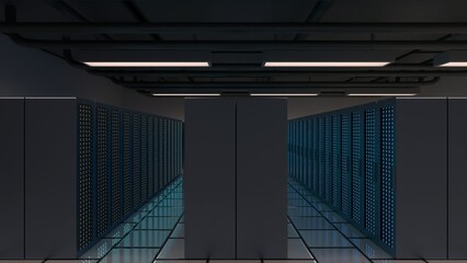 3d rendering of data rooms are spaces used for housing data, they are used for data storage, document exchange, file sharing, etc.