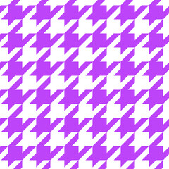 Tweed check plaid pattern in trendy coral color. Seamless houndstooth pattern.