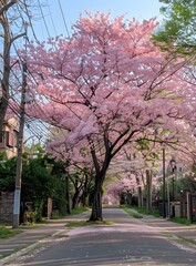 Cherry blossoms in full bloom