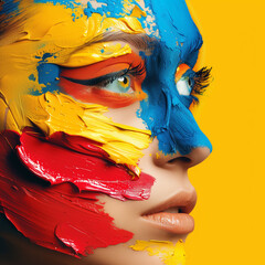 Artistic painted face