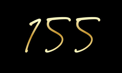  Number Gold Casual Modern Logo