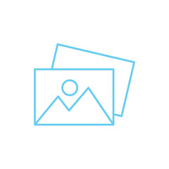 Gallery icon vector, silhouette of an image, Photo album icon with background.