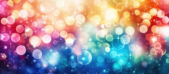 Colorful Bokeh Lights on a Black Background