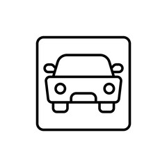 Obraz premium Car Parking outline icons, minimalist vector illustration ,simple transparent graphic element .Isolated on white background
