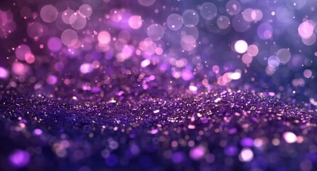 Closeup of Dark Purple and Blue Glowing Particles