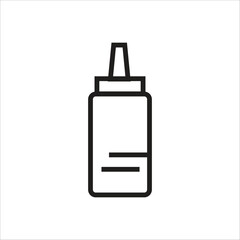 ketchup bottle vector icon line template