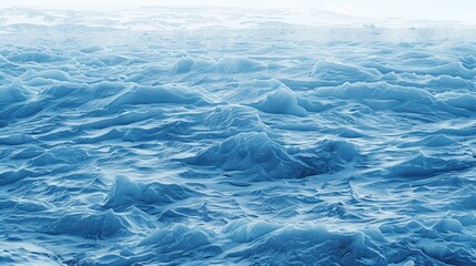 Abstract Snowscape in Blue Hues