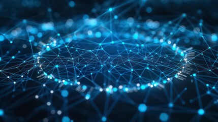 Obraz premium digital light pulses across fractal patterns, illuminating a vast space; computer-generated data flows seamlessly, energy and design blending into a futuristic technological concept.