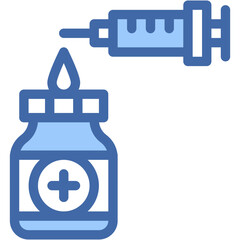Vaccine, Syringe, Medical, Covid, Healthcare, Biology Icon