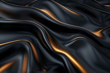 Fototapeta premium Abstract dark smooth liquid waves futuristic