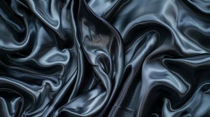 Obraz premium Black silk material texture, colored print texture, texture for clothing materials
