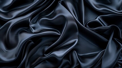 Fototapeta premium Black silk material texture, colored print texture, texture for clothing materials