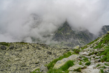 Summer alpine landscape in Tatra Mountains, Slovakia, Europe