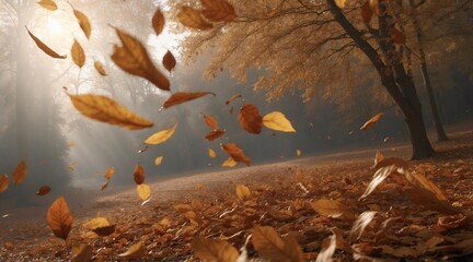 Autumn Leaves Falling