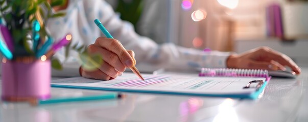 Person using a Gantt chart to organize project timelines, efficient workflow, task prioritization, scheduling tools