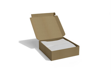 3D rendering Box  for the best presentation of your product mockups