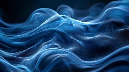 Fototapeta premium Light blue parallel lines against a black backdrop create a smooth, clean pattern with a modern, minimalist aesthetic. Ideal for digital designs and backgrounds.