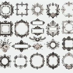 Obraz premium A collection of mirrors including one that has a picture.