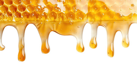 PNG Golden honeycomb dripping sweetness