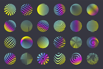 Round swirls. Abstract circle shapes collection recent vector templates design isolated