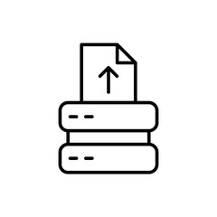 Web server outline icons, minimalist vector illustration ,simple transparent graphic element .Isolated on white background