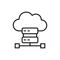 Web server outline icons, minimalist vector illustration ,simple transparent graphic element .Isolated on white background