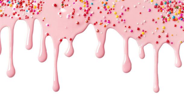 PNG Colorful dripping candy sprinkles