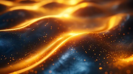 Golden tones create a sophisticated financial vector background with a minimalistic, dark theme, featuring textured waves and abstract patterns for a clean, modern look.
