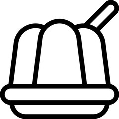 Vector Icon Jelly, Dessert, Food and Restaurant, Sweet, Sugar, Food