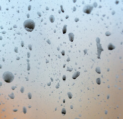 Dirt on the car glass. Abstract background