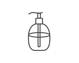 Vector icons of beauty, cosmetics and care. Bottle, jar, shower gel, face cream, body lotion, spray, ointment, paste.