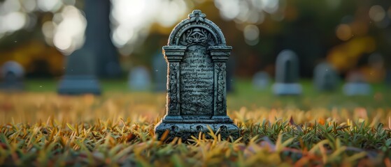 Augmented reality headstones reveal hidden messages and stories when viewed through AR devices