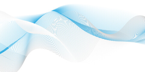 Fototapeta premium Vector minimal technology diagonal blue blend line dynamic frequency flow futuristic smooth digital creative wave blend pattern background. abstract swoosh speed wave lines modern stream background.