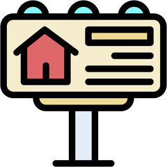 Vector Icon Billboard, Home Assistant, Ads, Advertisement, Real Estate, Property