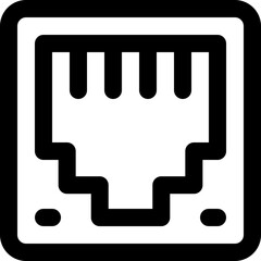 ethernet icon. vector line icon for your website, mobile, presentation, and logo design.
