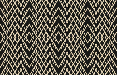 Fototapeta premium Ethnic abstract ikat art. Aztec ornament print. geometric ethnic pattern seamless color oriental. Design for background ,curtain, carpet, wallpaper, clothing, wrapping, Batik, vector illustration.
