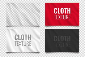 Fabric cloth texture with shadow on background. Graphic concept for your design.