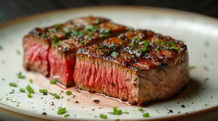succulent beef steak sizzling on a hot plate, paired with a fresh garden salad and juicy tomatoes, perfect for a hearty lunch