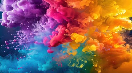 Explosions of vibrant hues