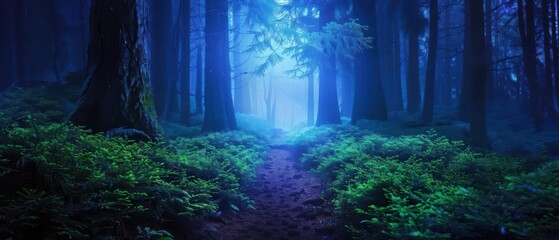 Fototapeta premium Mystical business retreats located in enchanted forests offer executives the chance to rejuvenate and gain insights from nature spirits