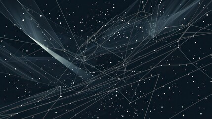 design showcasing interconnected stars forming intricate patterns, representing the vastness and beauty of the cosmos