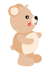 Friendly teddy bear isolated on white